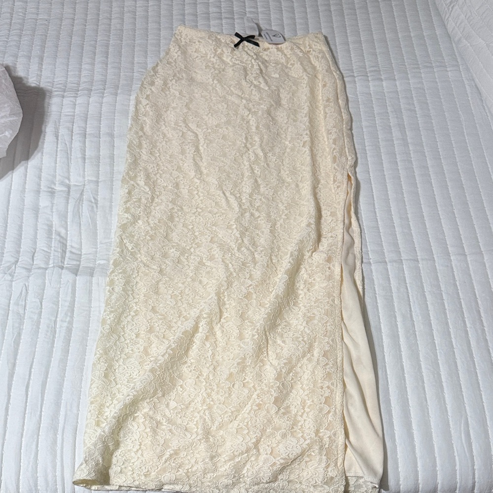Windsor Cream Lace Maxi Skirt